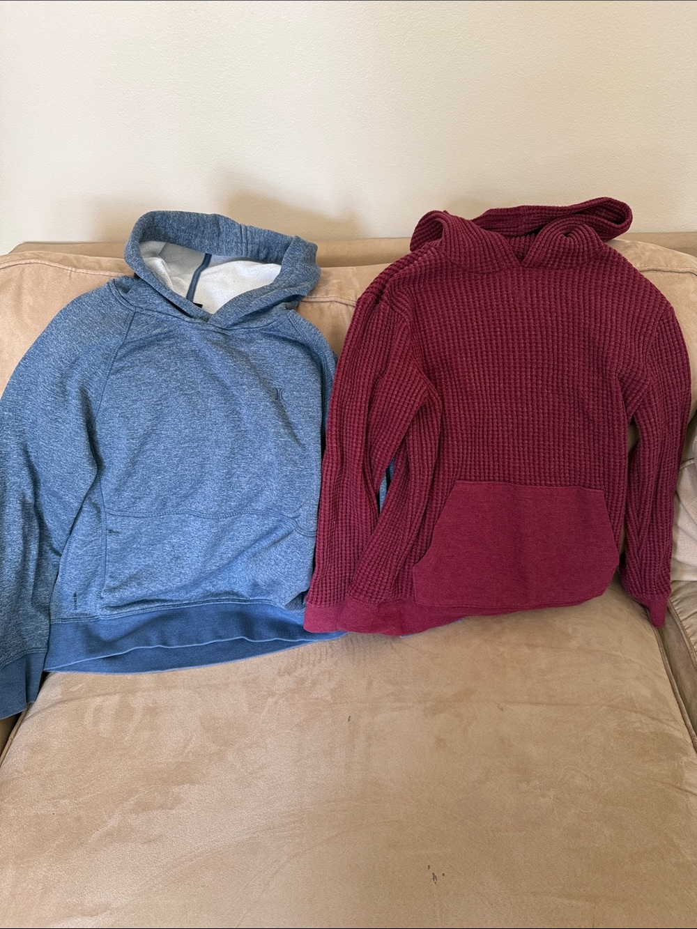 GUC Kids Hoodies in Blue and Burgundy/Red